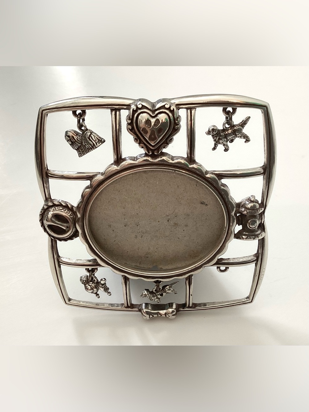 Brighton Snif Dog Mini Photo Frame - Silver - Puppy Charm - Retired